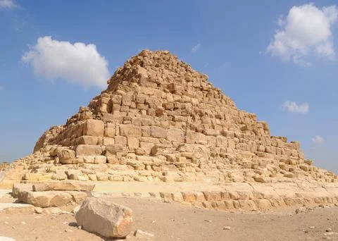 The Pyramids at Giza, Egypt. Stock Photos