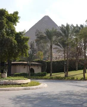The Pyramids at Giza, Egypt. Stock Photos