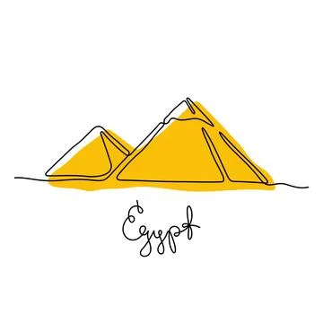 Pyramids of Giza, Egypt vector illustration Stock Illustration
