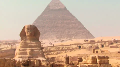 PYRAMIDS IN GIZA Stock Footage 24655178