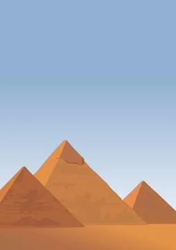 Pyramids of Giza Stock Illustration