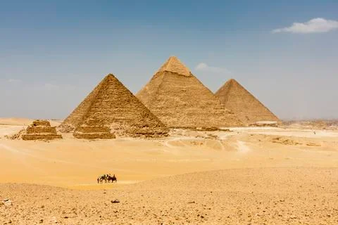 The Pyramids of Giza Stock Photos