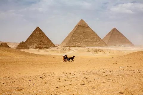 The Pyramids of Giza Stock Photos