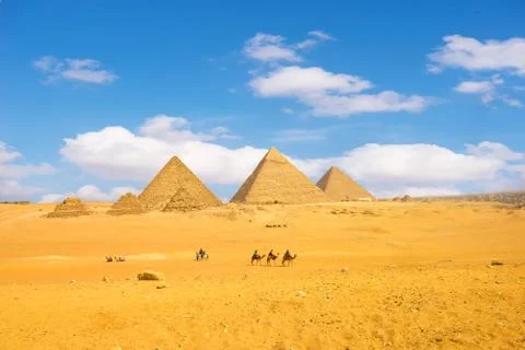 Pyramids in Giza Stock Photos