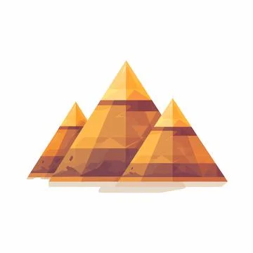 Pyramids of Giza vector isolated on white Ilustración de archivo