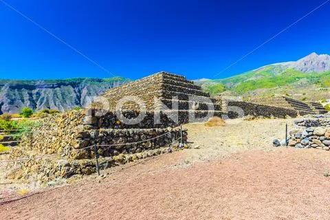 The pyramids of güímar , tenerife, canary islands, spain Stock Photos