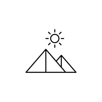Pyramids icon. Element of landscape icon for mobile concept and web apps. Thin Stock Illustration