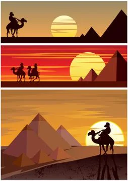 The Pyramids Stock Illustration