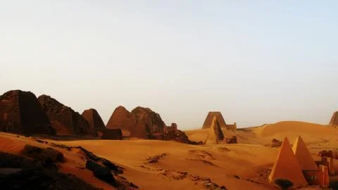 Pyramids of Meroe Foto stock
