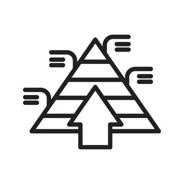 Pyramids of Needs Icon Image. Illustrazione stock