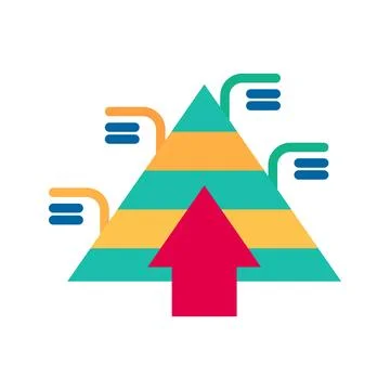 Pyramids of Needs Icon Image. Stock Illustration