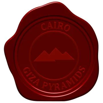 Pyramids stamp Stock Illustration