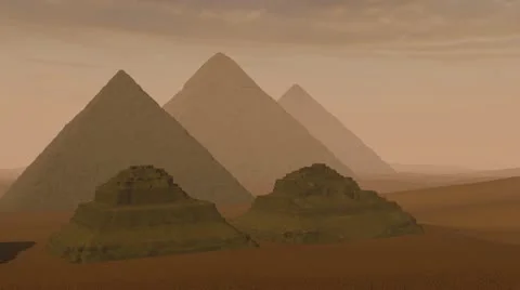 Pyramids At Sunset Stock Footage 21239491
