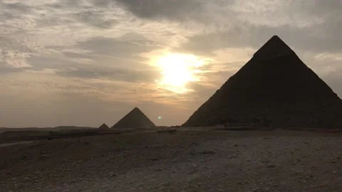 Pyramids sunset Stock Footage 157822833