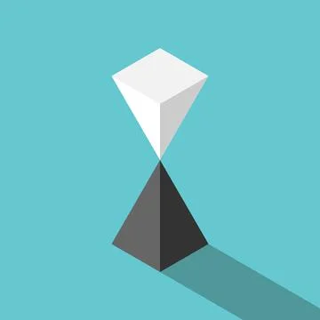 Pyramids, unstable equilibrium Stock Illustration