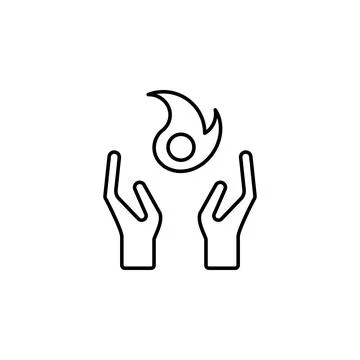 Pyre, hand, magic, fire icon. Element of magic for mobile concept and web apps Stock-Illustration