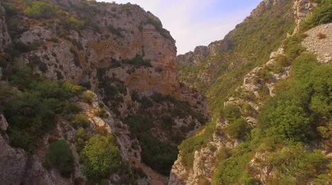 Pyrenees Gorge in Evening 4K Stock-Footage 66908812