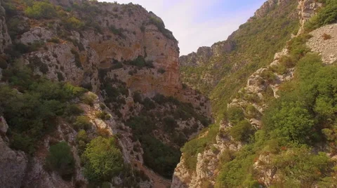 Pyrenees Gorge in Evening Stock Footage 66924413
