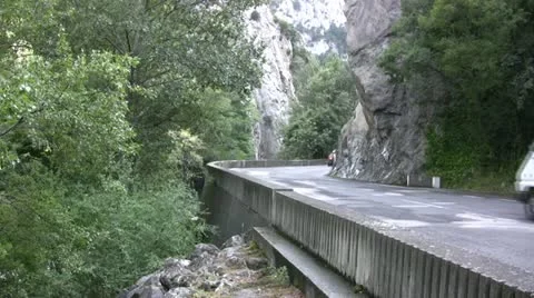 Pyrenees Mountain Road Stock Footage 12665751