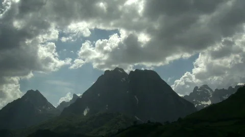 Pyrenees mountain time lapse 8 Stock-Footage 485327