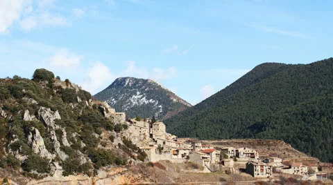 Pyrenees mountains village Video stock 1099725