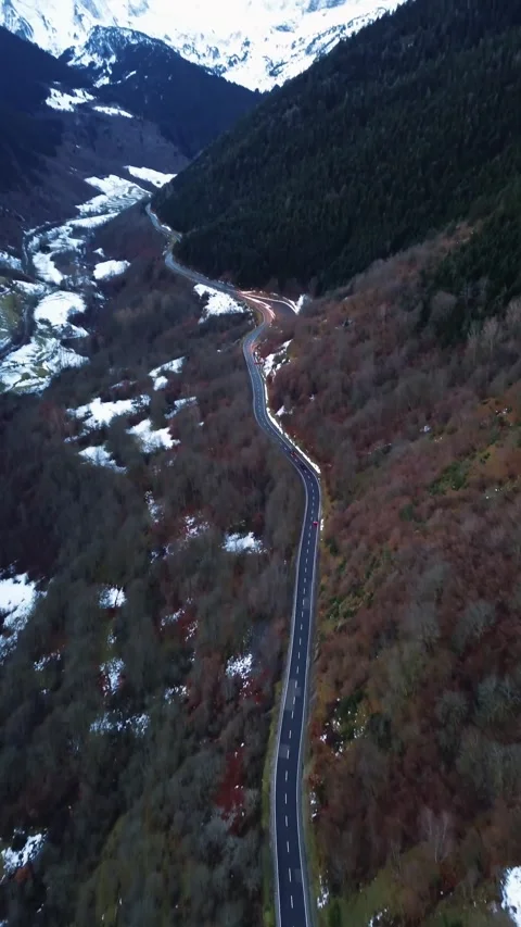 Pyrenees Mountains in winter Stock Footage 309555804