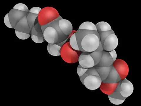 Pyrethrin ii insecticide molecule Stock Illustration