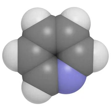 Pyridine molecule, chemical structure 스톡 일러스트