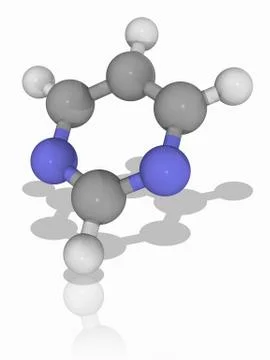 Pyrimidine organic compound molecule Stock Illustration