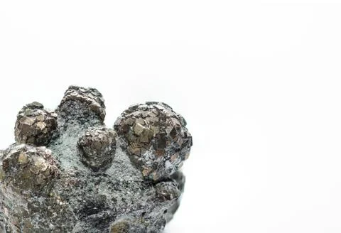 Pyrite ball on white background Stock Photos