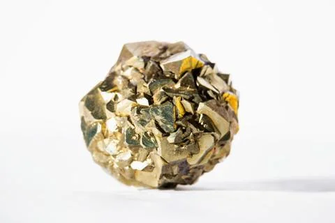 Pyrite cluster sphere Stock Photos