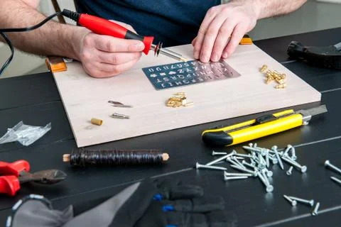 Pyro pen and tools Stock Photos