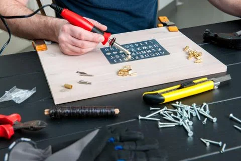 Pyro pen and tools Stock Photos