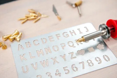 Pyro pen and tools Stock Photos