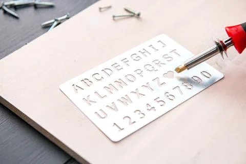 Pyro pen and tools Stock Photos