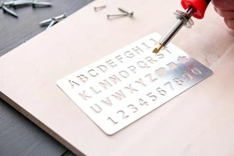 Pyro pen and tools Stock Photos