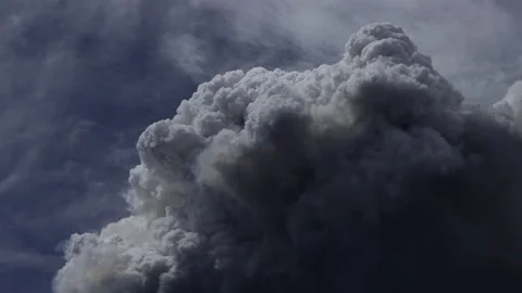 Pyrocumulonimbus Cloud from Wild Fire Time Lapse Video stock 137560401