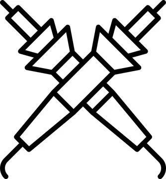 Pyrography Line Icon Design Stock Illustration