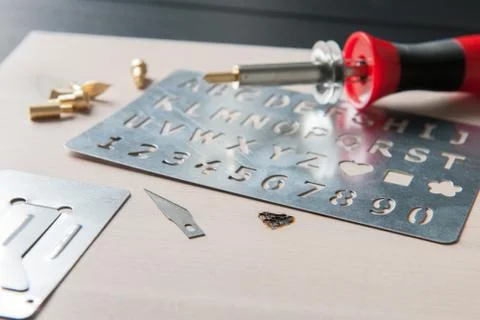 Pyrography pen Stock Photos