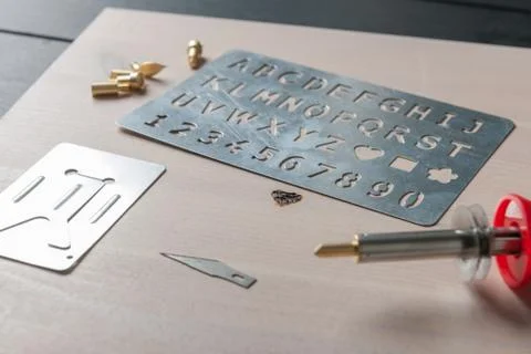 Pyrography pen Stock Photos