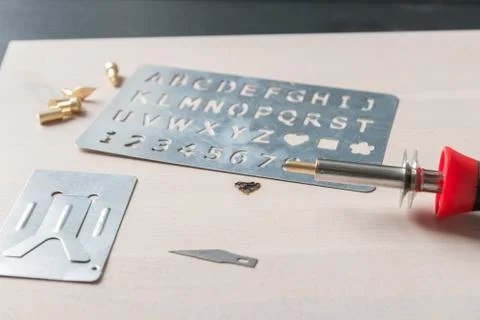 Pyrography pen Stock Photos