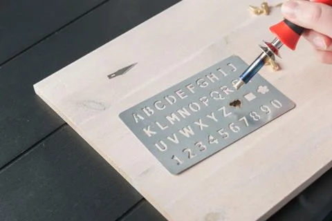 Pyrography pen Stock Photos