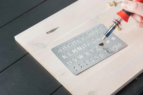 Pyrography pen Stock Photos