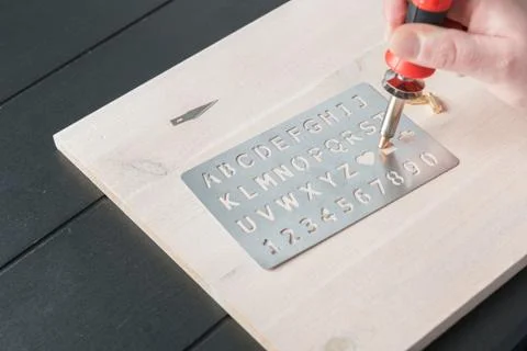 Pyrography pen Stock Photos