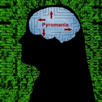 Pyromania in mind concept Stock Illustration
