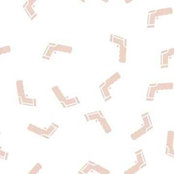 Pyrometer measuring equipment glyph vector seamless pattern Illustrazione stock
