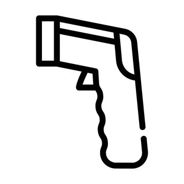 Pyrometer measuring equipment line icon vector illustration Stock Illustration