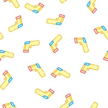 Pyrometer measuring equipment vector seamless pattern Illustrazione stock