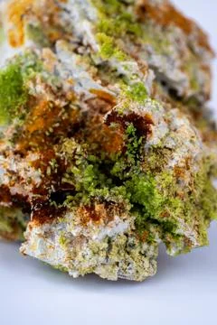 Pyromorphite Ore, Natural Crystal Structure and Mineral Texture Stock Photos
