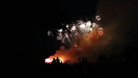 Pyrotechnic Celebration Stock Footage 81133301